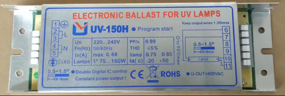 بالاست الکترونیکی لامپ میکروب کش H شکل برای لامپ های UV 150 وات