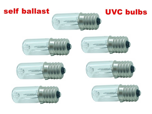 لامپ میکروب کش 10 ولت 12 ولت DC اینورتر UV 3W Self Ballasted E17 لامپ نگهدارنده